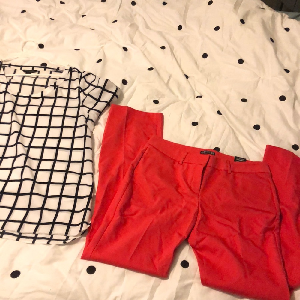 Beautiful Coral Express Editor Dress Pants NWT